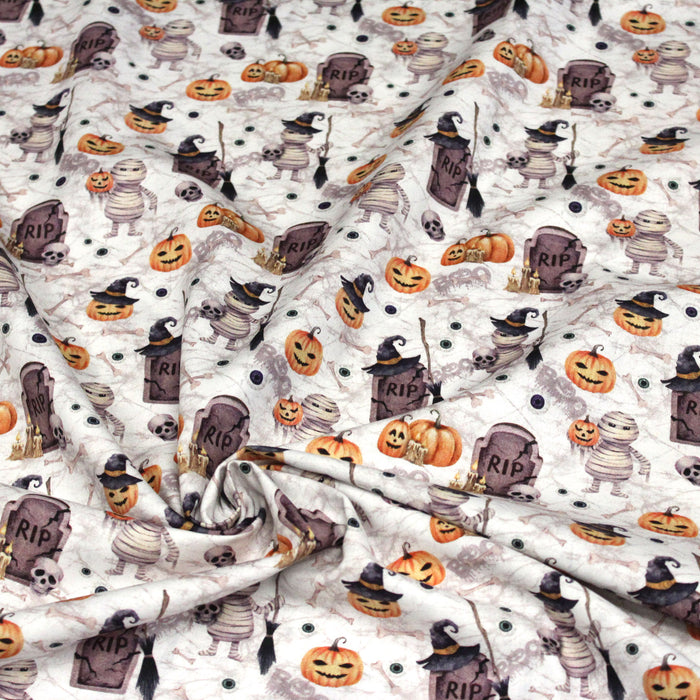 Tissu de coton La momie du cimetière - Collection Halloween - OEKO-TEX®