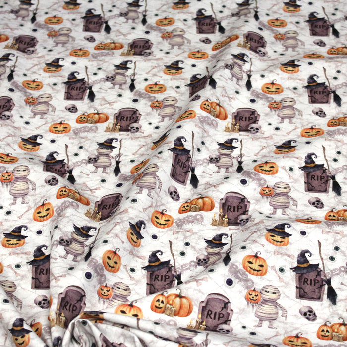 Tissu de coton La momie du cimetière - Collection Halloween - OEKO-TEX®