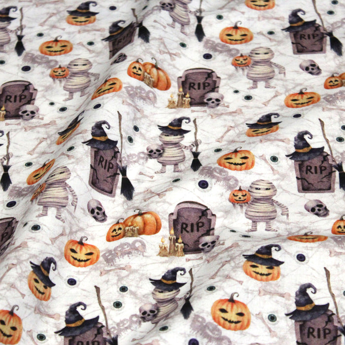 Tissu de coton La momie du cimetière - Collection Halloween - OEKO-TEX®