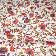 Tissu INDIENNES, gabardine coton imprimée fleurie : deux motifs différents - OEKO - TEX - TissusPapi.com