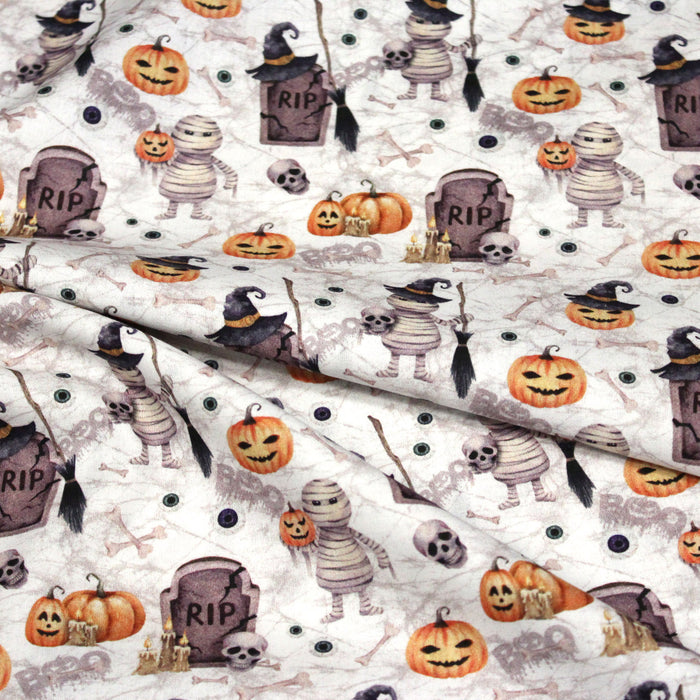 Tissu de coton La momie du cimetière - Collection Halloween - OEKO-TEX®