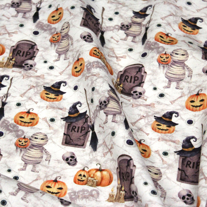 Tissu de coton La momie du cimetière - Collection Halloween - OEKO-TEX®