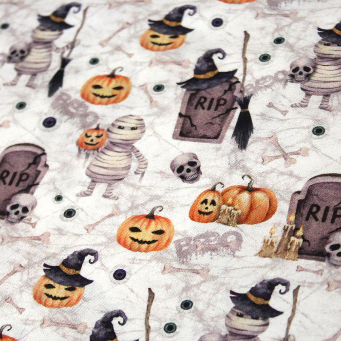 Tissu de coton La momie du cimetière - Collection Halloween - OEKO-TEX®