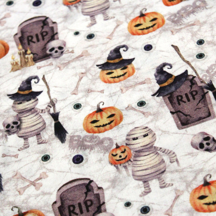 Tissu de coton La momie du cimetière - Collection Halloween - OEKO-TEX®