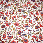 Tissu INDIENNES, gabardine coton imprimée fleurie : deux motifs différents - OEKO - TEX - TissusPapi.com