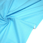 Tissu coton bleu turquoise à petits pois blancs 2mm - COLLECTION POLKA DOT - TissusPapi.com