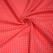 Tissu coton rouge fraise à pois blancs 2mm - COLLECTION POLKA DOT - TissusPapi.com