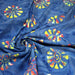 Tissu coton block print bleu aux soleils multicolores - MADE IN INDIA - TissusPapi.com