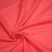 Tissu coton rouge fraise à pois blancs 2mm - COLLECTION POLKA DOT - TissusPapi.com