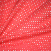 Tissu coton rouge fraise à pois blancs 2mm - COLLECTION POLKA DOT - TissusPapi.com