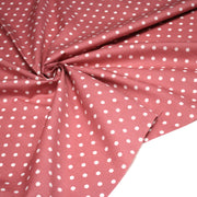 Tissu coton rose indien à pois blancs 6mm - COLLECTION POLKA DOT - TissusPapi.com