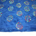 Tissu coton block print bleu aux soleils multicolores - MADE IN INDIA - TissusPapi.com