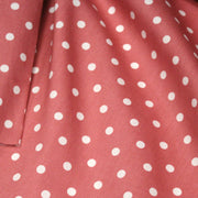 Tissu coton rose indien à pois blancs 6mm - COLLECTION POLKA DOT - TissusPapi.com