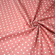 Tissu coton rose indien à pois blancs 6mm - COLLECTION POLKA DOT - TissusPapi.com
