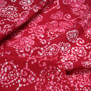 Tissu coton block rose rouge aux coeurs blancs et roses - MADE IN INDIA - TissusPapi.com