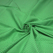 Tissu coton vert prairie à petits pois blancs 2mm - COLLECTION POLKA DOT - TissusPapi.com