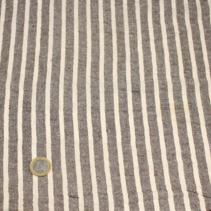 Tissu coton tissé rayé larges rayures 10mm : nombreuses couleurs ! - OEKO - TEX - TissusPapi.com