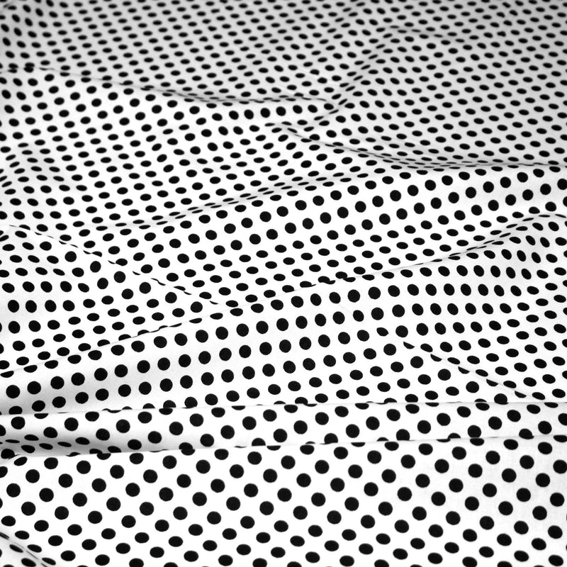 Tissu coton blanc à pois noirs 6mm - COLLECTION POLKA DOT - TissusPapi.com