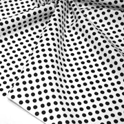 Tissu coton blanc à pois noirs 6mm - COLLECTION POLKA DOT - TissusPapi.com