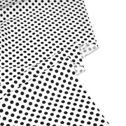 Tissu coton blanc à pois noirs 6mm - COLLECTION POLKA DOT - TissusPapi.com