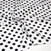 Tissu coton blanc à pois noirs 18mm - COLLECTION POLKA DOT - TissusPapi.com