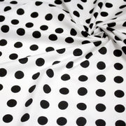 Tissu coton blanc à pois noirs 18mm - COLLECTION POLKA DOT - TissusPapi.com