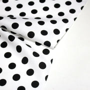 Tissu coton blanc à pois noirs 18mm - COLLECTION POLKA DOT - TissusPapi.com