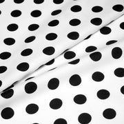 Tissu coton blanc à pois noirs 18mm - COLLECTION POLKA DOT - TissusPapi.com