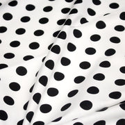 Tissu coton blanc à pois noirs 18mm - COLLECTION POLKA DOT - TissusPapi.com