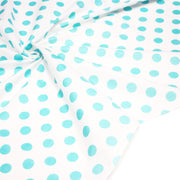 Tissu coton blanc à pois bleu ciel 18mm - COLLECTION POLKA DOT - TissusPapi.com