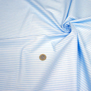 Tissu cotonnade aux rayures bleu ciel - TissusPapi.com