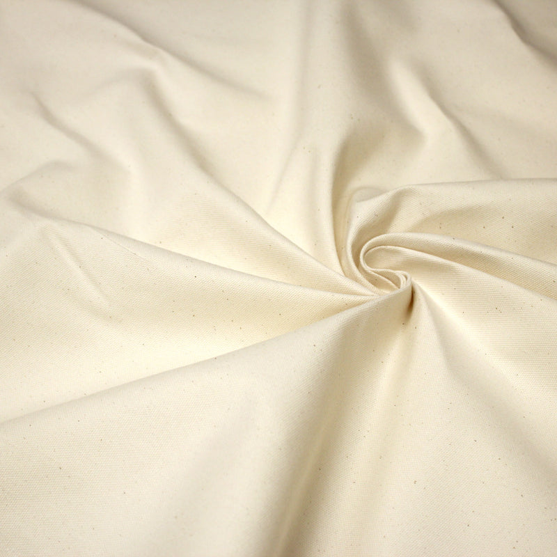 Tissu coton écru grande largeur 280cm et 280gr/m2 : idéal pour tentures et nappes ! - TissusPapi.com