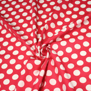 Tissu de coton rouge magenta à pois blancs 19mm - COLLECTION POLKA DOT - TissusPapi.com