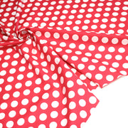Tissu de coton rouge magenta à pois blancs 19mm - COLLECTION POLKA DOT - TissusPapi.com
