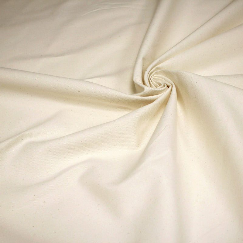 Tissu coton écru grande largeur 280cm et 280gr/m2 : idéal pour tentures et nappes ! - TissusPapi.com