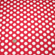 Tissu de coton rouge magenta à pois blancs 19mm - COLLECTION POLKA DOT - TissusPapi.com