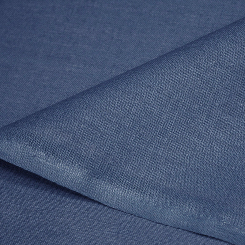 Tissu lin enduit : bleu de Jouy, gris blanc - OEKO - TEX - TissusPapi.com