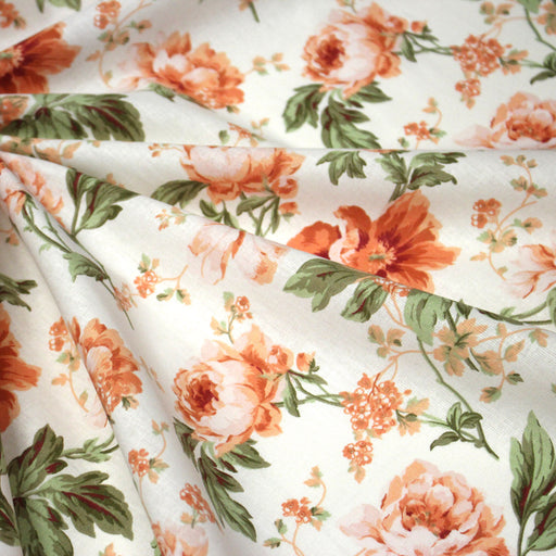 Tissu cotonnade ROSEWOOD, motif britannique fleuri, nombreuses couleurs - OEKO - TEX STANDARD 100 - TissusPapi.com