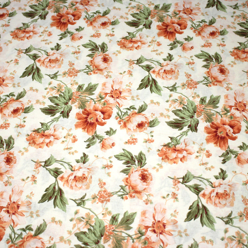 Tissu cotonnade ROSEWOOD, motif britannique fleuri, nombreuses couleurs - OEKO - TEX STANDARD 100 - TissusPapi.com