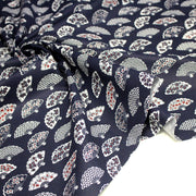 Tissu cotonnade LES EVENTAILS japonais : rouge ou bleu - OEKO - TEX - TissusPapi.com