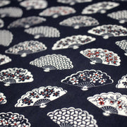 Tissu cotonnade LES EVENTAILS japonais : rouge ou bleu - OEKO - TEX - TissusPapi.com