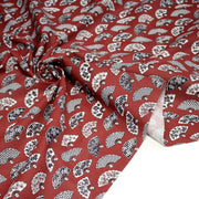 Tissu cotonnade LES EVENTAILS japonais : rouge ou bleu - OEKO - TEX - TissusPapi.com