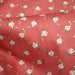 Tissu popeline coton fines fleurs roses sur fines rayures rouges et roses - Collection britannique - TissusPapi.com