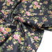 Tissu popeline coton gris aux fleurs roses et jaunes - Collection britannique - TissusPapi.com