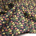 Tissu popeline coton gris aux petites fleurs roses et jaunes - Collection britannique - TissusPapi.com