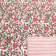 Tissu matelassé coton indien, motif traditionnel floral : nombreuses couleurs et fleuris au choix! - TissusPapi.com