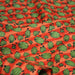 Tissu popeline coton rayures rouges & corail, petites pastèques vertes, collection SICILIA - TissusPapi.com