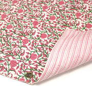Tissu matelassé coton indien, motif traditionnel floral : nombreuses couleurs et fleuris au choix! - TissusPapi.com