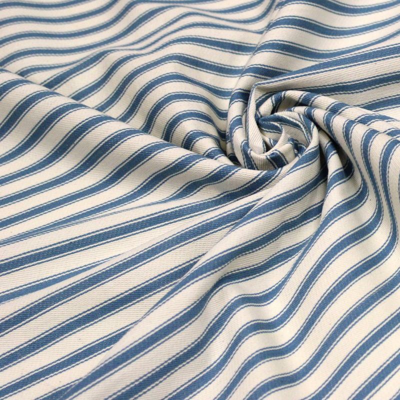 Tissu toile à matelas rayée 100% coton : nombreuses couleurs - COLLECTION CARNAC - TissusPapi.com