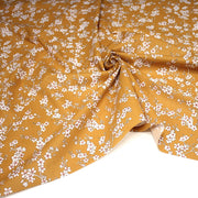 Tissu cotonnade HANA HANA, fleurs de cerisier japonais noir & blanc, fond rouge / bleu / jaune - OEKO - TEX - TissusPapi.com